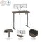Bestar Bestar Upstand 48W x 24D Standing Desk with Dual Monitor Arm in bark grey 175860-000047 - alternate 2